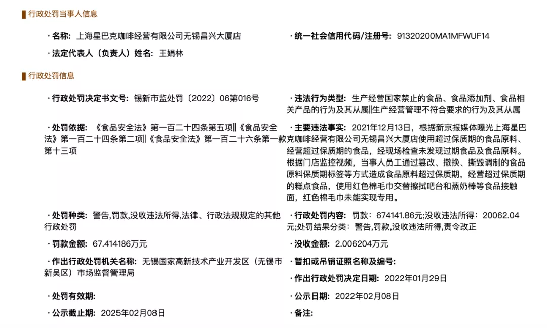 星巴克食品安全违规被重罚137万元，连锁餐饮卫生管控难题再引关注