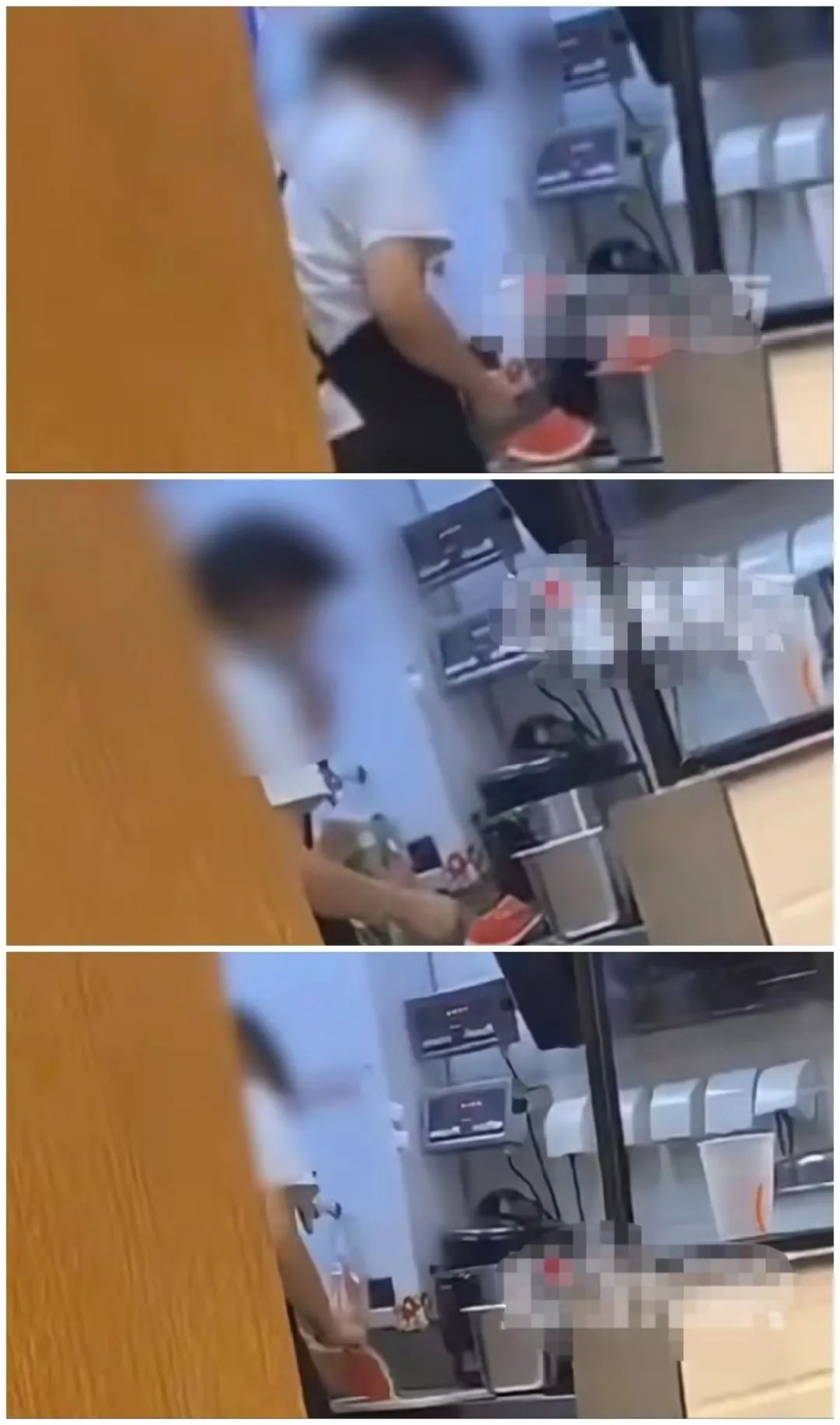 CoCo店员切西瓜边切边吃引争议,后厨操作规范与食品安全再受关注 CoCo店员切西瓜边切边吃引争议,后厨操作规范与食品安全再受关注