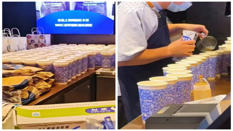 荣耀发布会AI豪掷2000杯轻轻茉莉，瑞幸门店深夜意外爆单