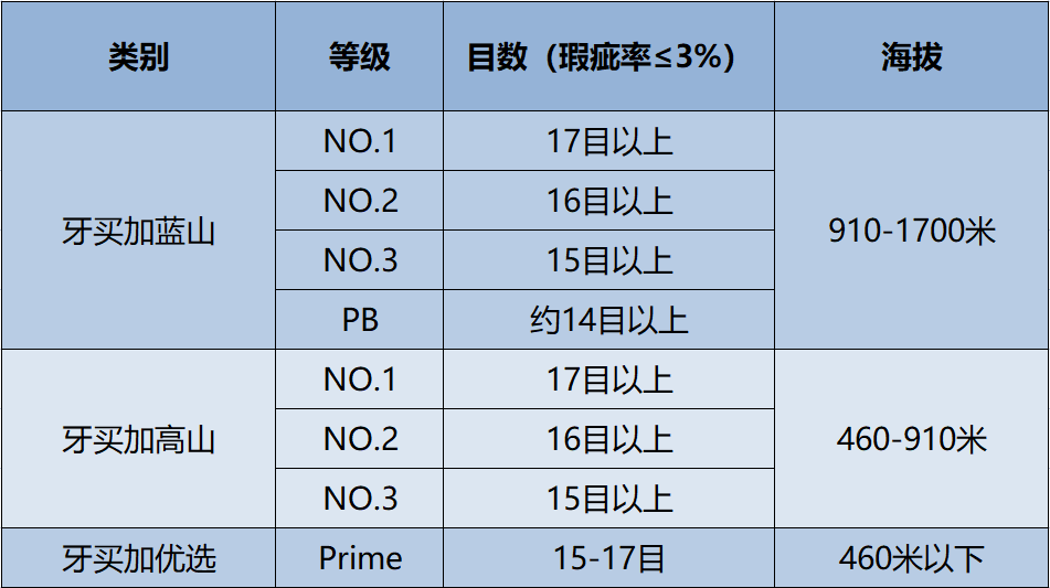 牙买加蓝山咖啡分级标准与风味解析：从产地海拔到前街蓝山一号的品鉴指南