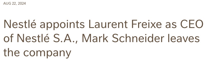 雀巢突然换帅:Laurent Freixe九月接任CEO,拉丁美洲增长经验能否复制全球? 雀巢突然换帅:Laurent Freixe九月接任CEO,拉丁美洲增长经验能否复制全球?