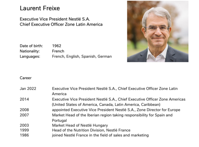 雀巢突然换帅:Laurent Freixe九月接任CEO,拉丁美洲增长经验能否复制全球? 雀巢突然换帅:Laurent Freixe九月接任CEO,拉丁美洲增长经验能否复制全球?