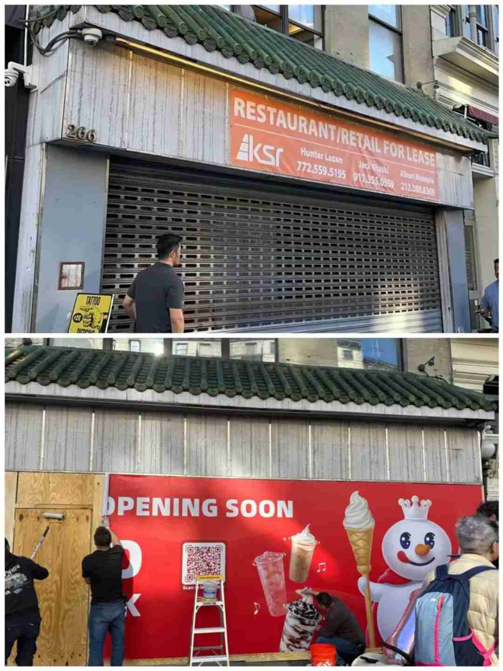 蜜雪冰城美国连签三店:纽约唐人街、百老汇与洛杉矶好莱坞齐围挡 蜜雪冰城美国连签三店:纽约唐人街、百老汇与洛杉矶好莱坞齐围挡